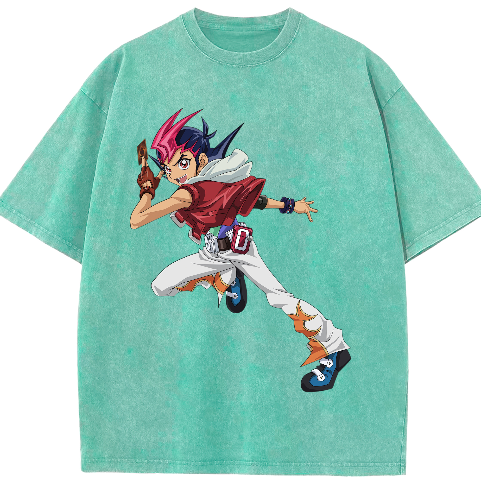 （画像用） 遊☆戯☆王 Yu-Gi-Oh! 綿100% ヴィンテージ風 半袖Tシャツ（フロントプリント）
